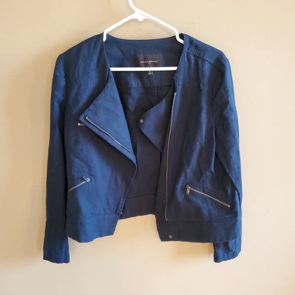 Banana Republic Moto Style Jacket Sz M - Picture 2 of 7
